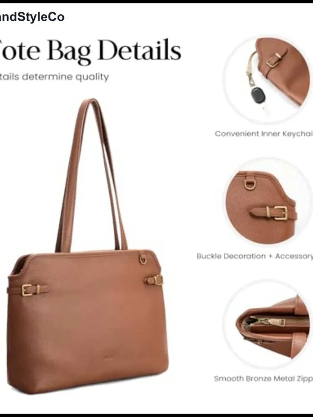 Genuine Leather Tote Bag Women Medium Soft Shoulder Handbag Vintage Satchel